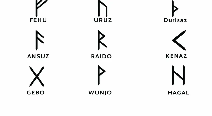 Dziewięć run: Fehu, Uruz, Durisaz, Ansuz, Raido, Kenaz, Gebo, Wunjo, Hagal. Zastanawiam się, jaka jest moja runa.