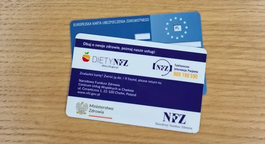 Karta EKUZ i karta DIETYNFZ. Dbaj o zdrowie, bo to skarb, który masz od ręki. Narodowy Fundusz Zdrowia.