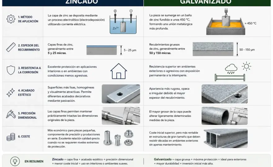 Zincado bicromatado - cómo elegir pasivado y sellador