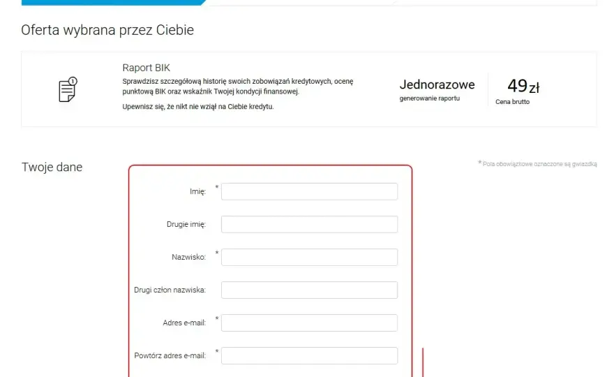 Darmowy raport BIK - Kopia danych czy pełny raport?