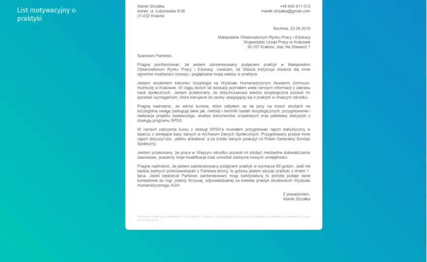 Podanie o praktyki: Wzór, porady i jak uniknąć 7 błędów