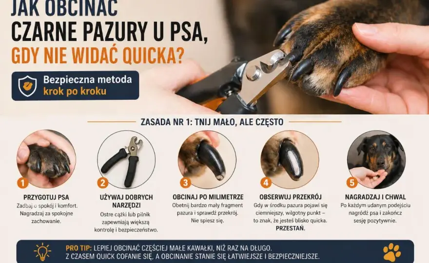Ciemne pazury u psa - Jak obcinać bez stresu i miazgi?