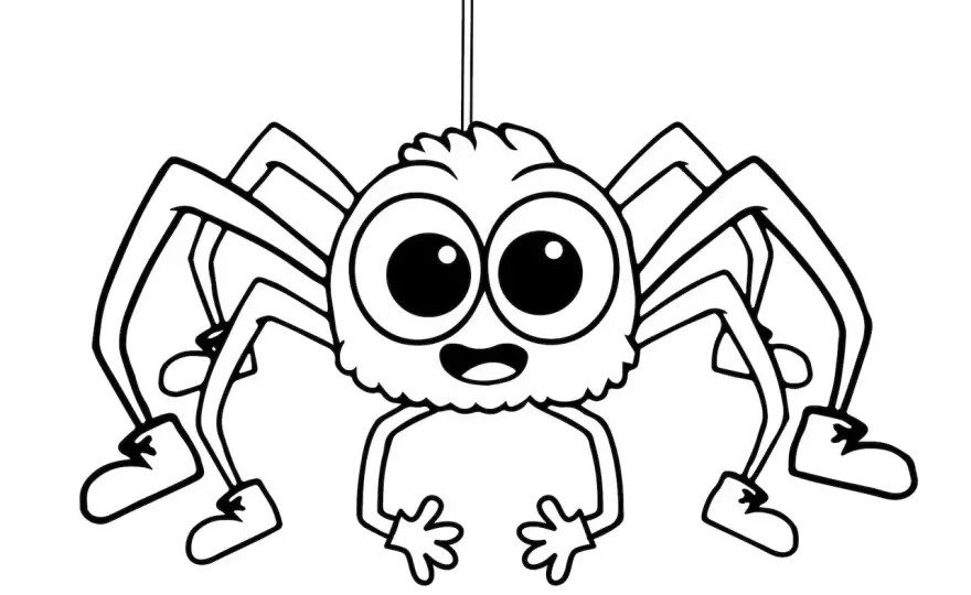 Araña para colorear - Elige bien y acierta siempre