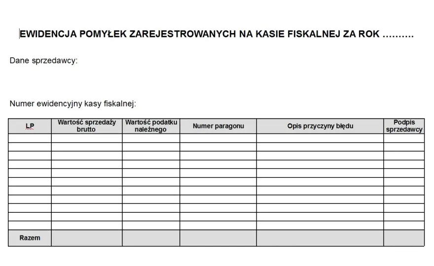 Ewidencja pomyłek na kasie - Uniknij błędów i kar!