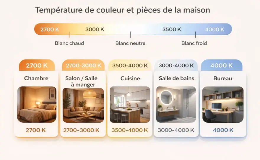 Température de couleur - Éclairage parfait pour chaque pièce