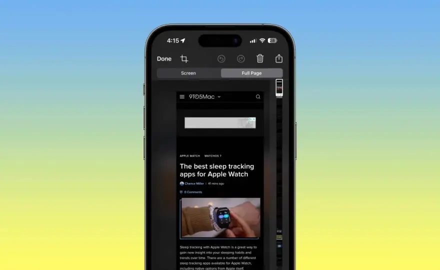 Długi screen iPhone: Cała strona i Messenger w jednym!