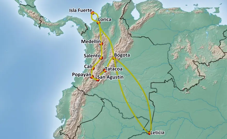 Kolumbien Highlights - die beste Route für deine erste Reise