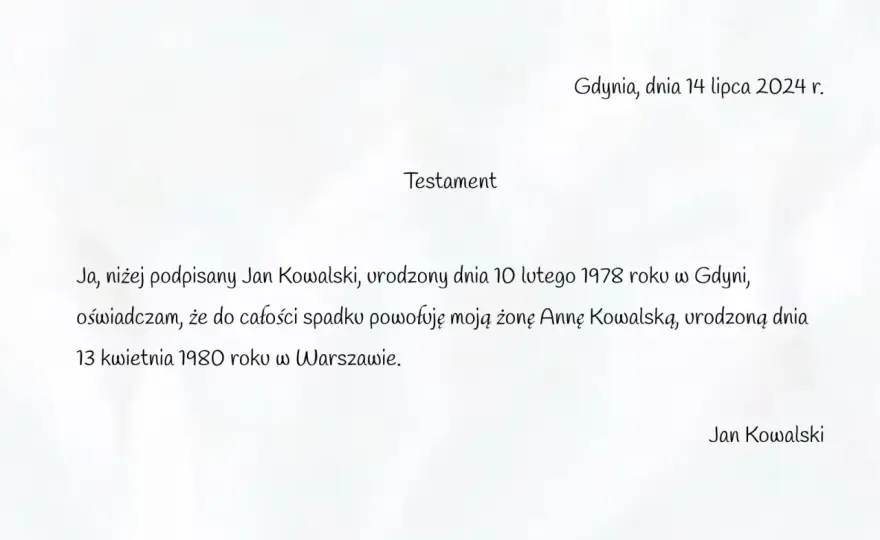 Testament wzajemny małżonków: Czy Twój jest ważny? Wzór