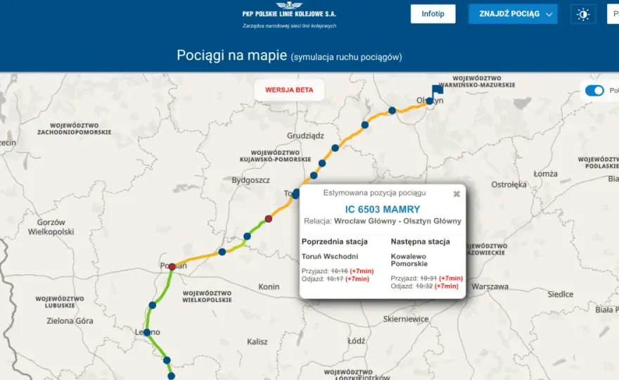 Monitoring ruchu pociągów - Co naprawdę widzisz na mapie?