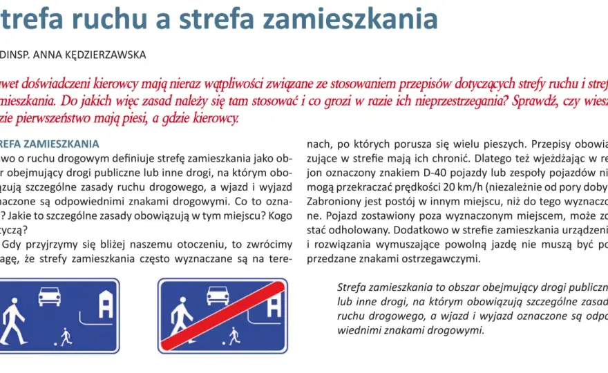 Strefa zamieszkania - Co musisz wiedzieć? Uniknij mandatu!