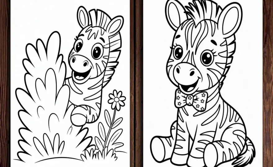 Cebra para colorear - Cómo usarla en casa y el aula