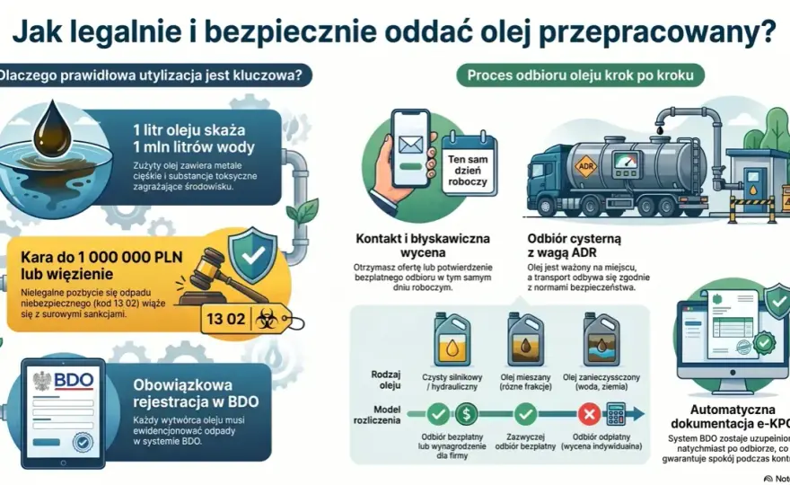 Gdzie oddać zużyty olej silnikowy? Poradnik utylizacji