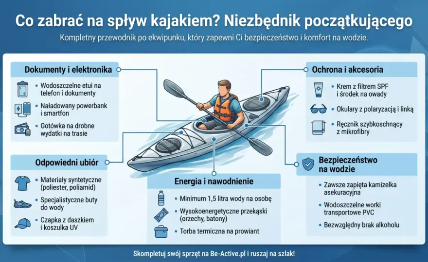 Co zabrać na kajaki? Spakuj się mądrze na spływ!