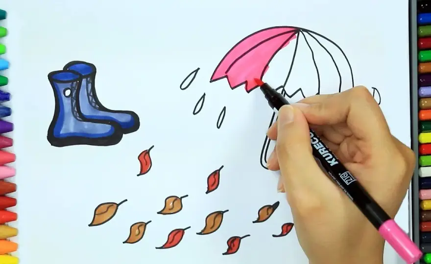 Jak narysować parasol w prosty sposób – krok po kroku z ilustracjami