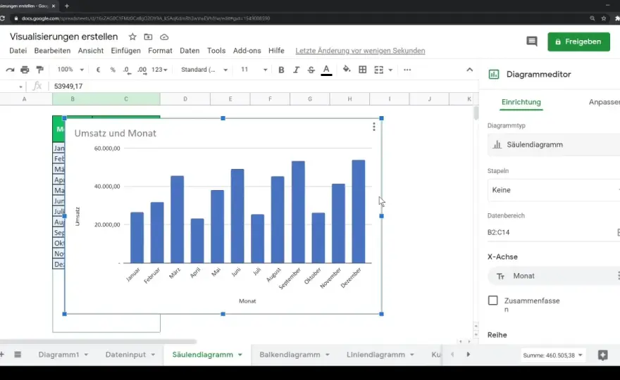 Grafico a colonne in Excel e Fogli: guida pratica