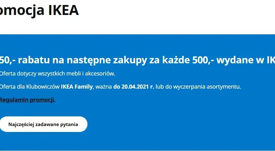 IKEA 50 za 500 zł: Kiedy promocja? Sprawdź daty i zasady!