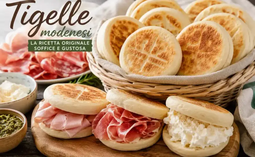 Tigelle modenesi soffici e dorate, ricetta completa