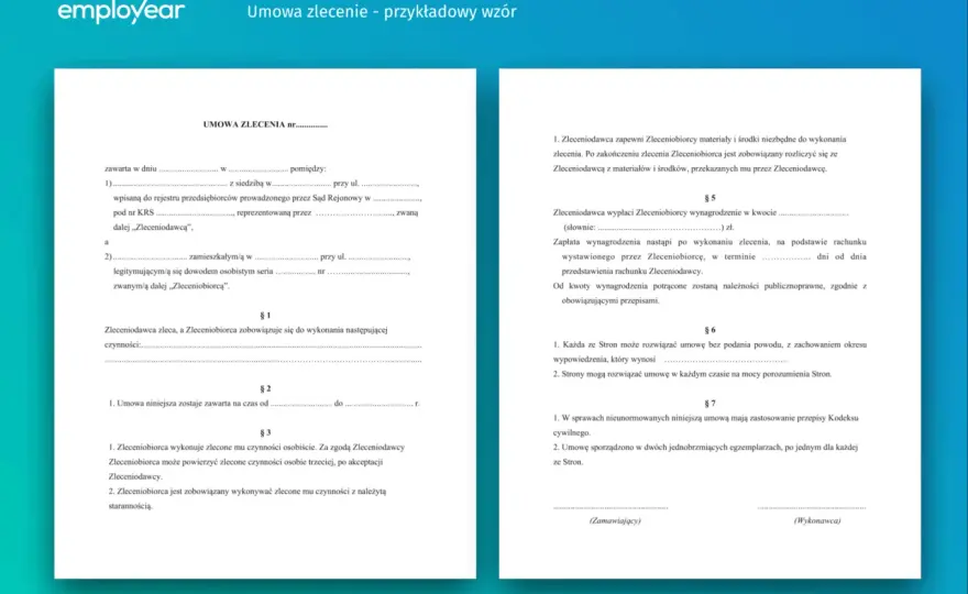 Umowa zlecenie - jak ją napisać, by uniknąć problemów?
