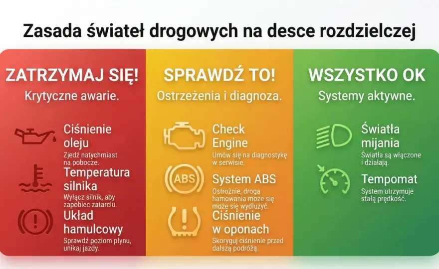 Kontrolki na desce rozdzielczej - Znaczenie i reakcja kierowcy
