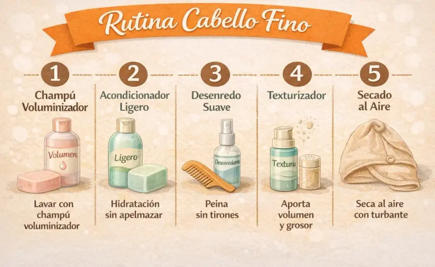 Cabello fino y encrespado, la rutina que sí funciona