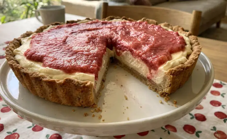 Tarta z rabarbarem - idealny przepis na kruchy spód i smak!