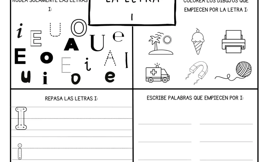 Cómo enseñar la letra I en Educación Infantil