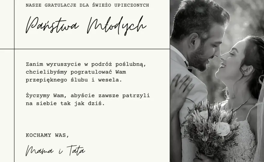 Krótkie życzenia ślubne - jak napisać je z klasą? Gotowe wzory