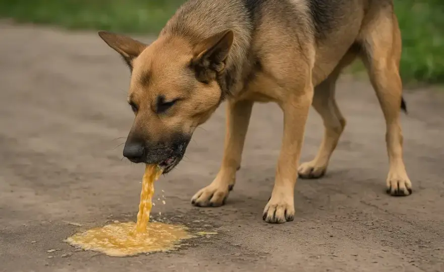 Pies ma odruchy wymiotne bez wymiotów - Kiedy do weterynarza?
