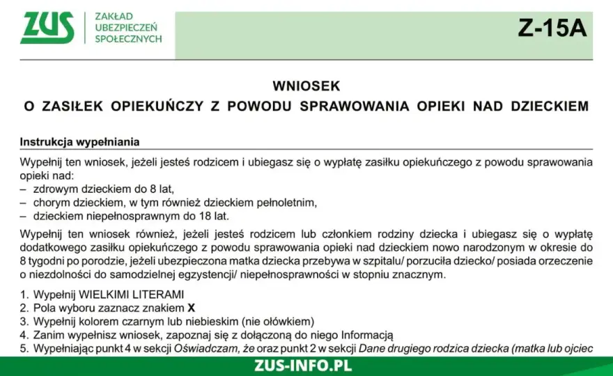 ZUS Z-15a na chore dziecko 14+: Uniknij błędów i zyskaj zasiłek