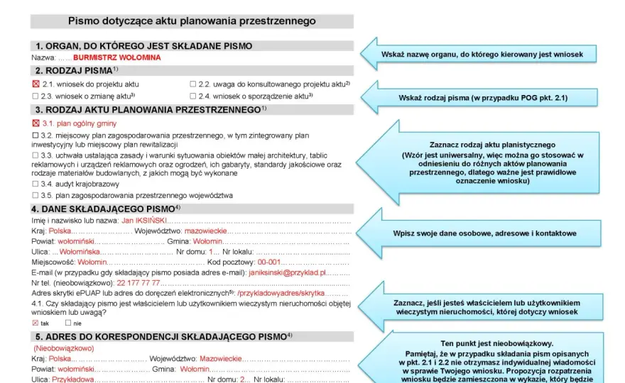 Wniosek o zmianę planu zagospodarowania przestrzennego - Jak złożyć?