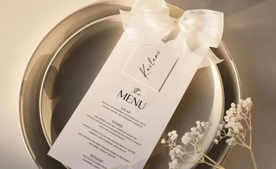 Menu de mariage - Rédigez une carte élégante et claire