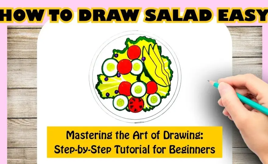 Jak narysować sałatkę - krok po kroku, łatwe techniki rysunku