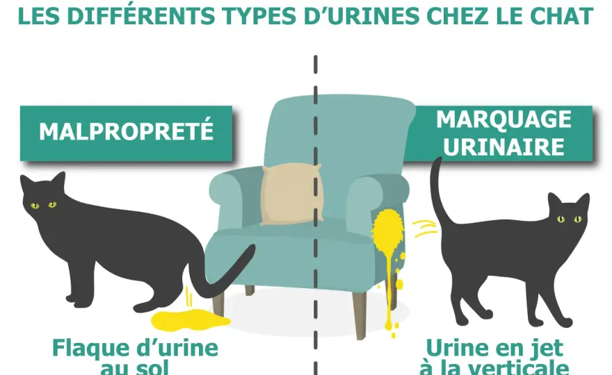 Chat urine partout - Causes et solutions efficaces