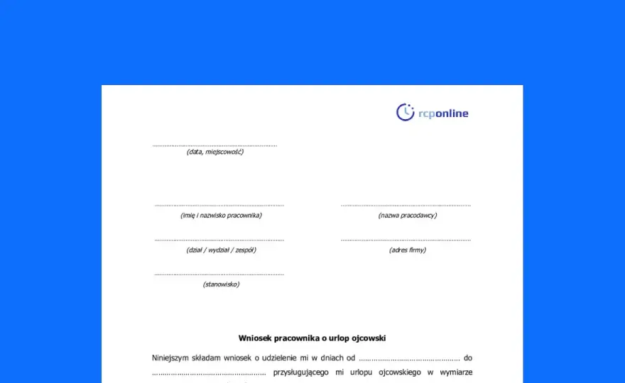 Urlop ojcowski - jak złożyć wniosek bez błędów?