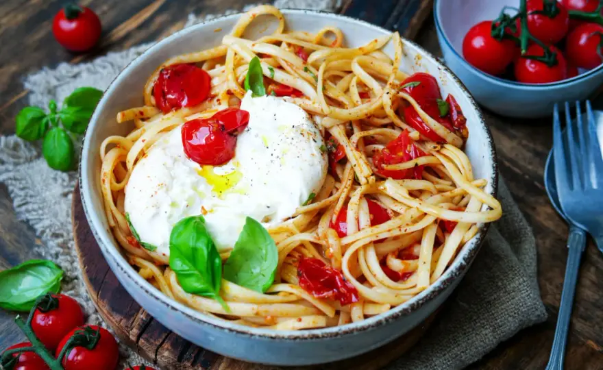Spaghetti mit Burrata - Perfekt in 20 Minuten zubereiten
