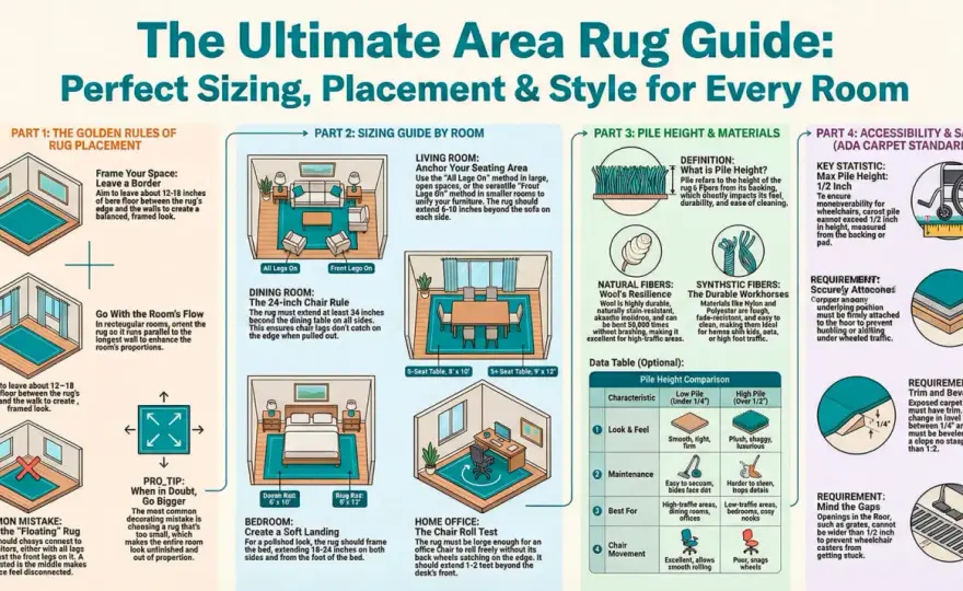 Bedroom Rug Ideas - Choose the Perfect Size & Placement