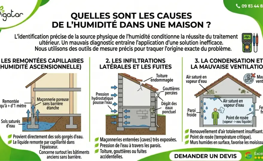Mur humide - Comment identifier la cause et traiter durablement ?