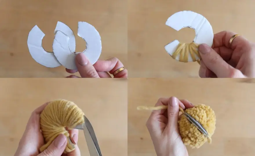 Pompons basteln mit Pappschablone - So gelingt jeder Bommel!