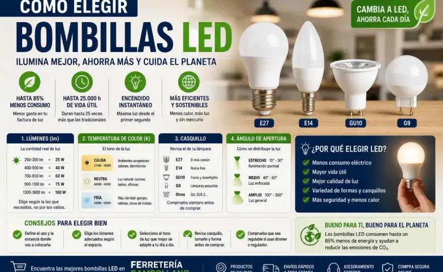 Potencia bombillas: ¿Cómo elegir bien y ahorrar?