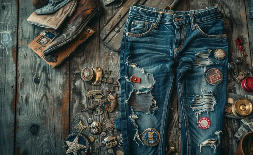 Vintage jeansy - Stylowe jeansy retro dla oryginalnego looku.