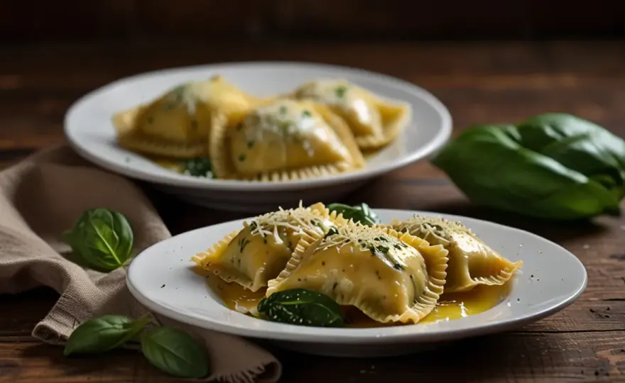 Ravioli ze szpinakiem i mozzarellą: Lekki obiad pełen smaku