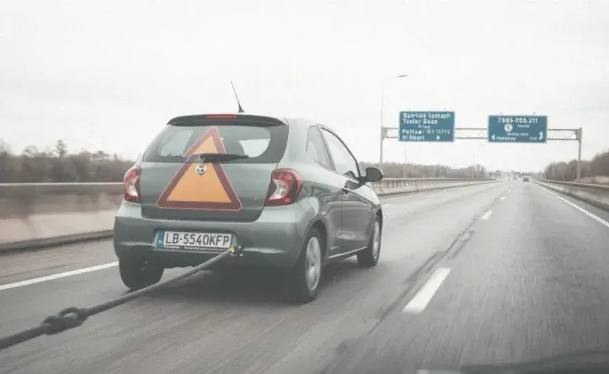 Jakie światła ma mieć pojazd holowany, aby uniknąć niebezpieczeństw?