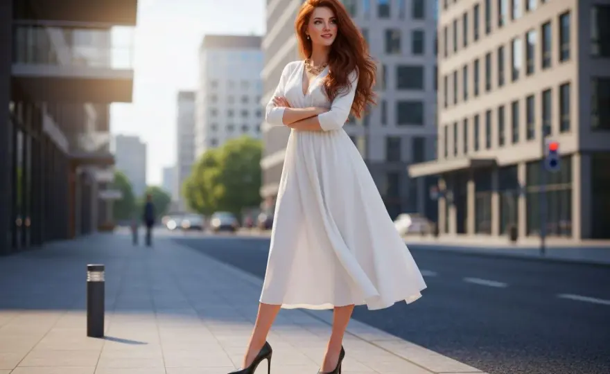 Czarne buty do białej sukienki - jak nosić z klasą?