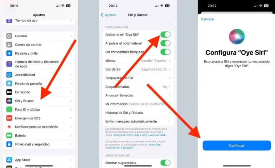Configurar Siri - Actívala y úsala bien en tu iPhone y hogar