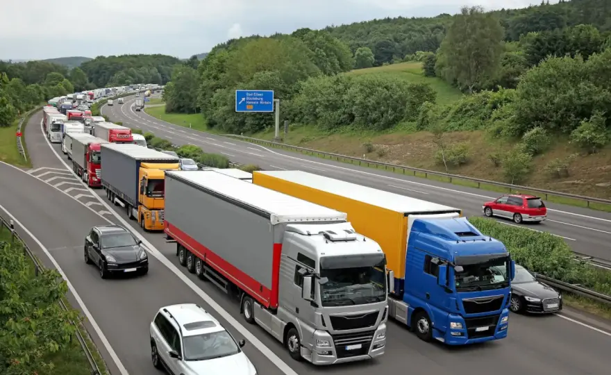 Ferienfahrverbot für Lkw - Was auf der A6 gilt