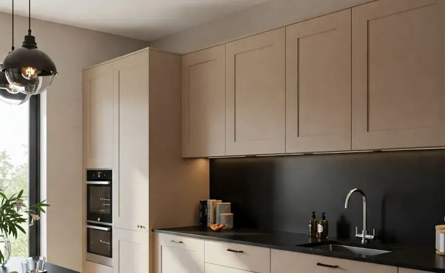 Czarny lacobel w kuchni: elegancki design i praktyczność
