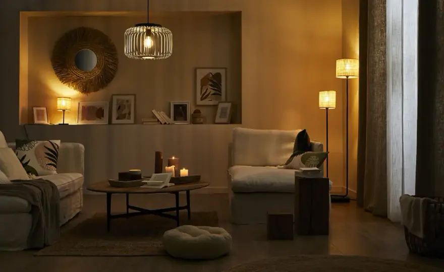 Dwie lampy w salonie - Jak oświetlić go idealnie?