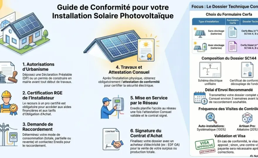 Photovoltaïque sans stockage - Guide de conformité et raccordement