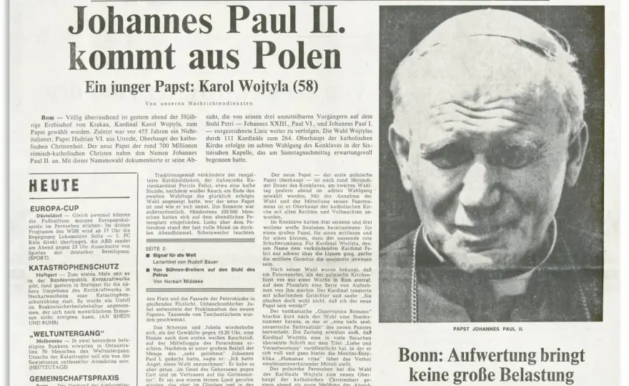 Wer war der Papst vor Johannes Paul II.? Die überraschende Antwort