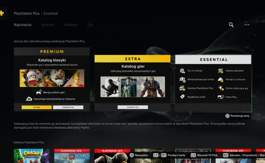 Jaki jest koszt PS Plus na miesiąc? Porównaj Essential, Extra, Premium